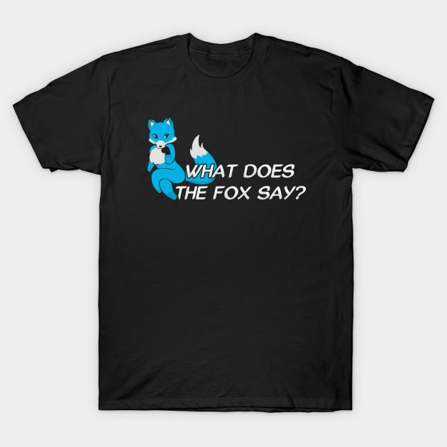 What does the fox say? - Light Blue T-Shirt by Brony Designs